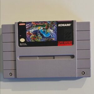 Super Nintendo Game Cartridge TMNT Turtles in Time